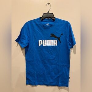 PUMA Men's Vibrant Blue Tee W/ White & Black Logo